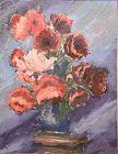 K. Stein signed oil on paper Floral Study 14x11”