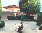 Roman Artist Mario Russo, Wright Home Palm Springs Oil 16x20”