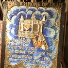 Philadelphia Outsider artist Lucien Crump “Throne Of Grace” 40x28”