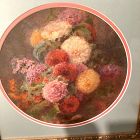German Artist Moeller Floral Study in Oil Circa 1900  20”x20”