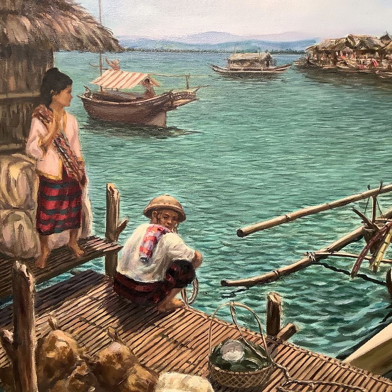 Philippines Artist Hervoso “Manila Bay” circa 1950