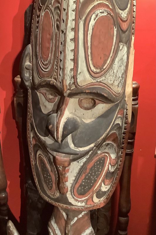 Papua New Guinea Sculpture Sacred Totem 30x15”