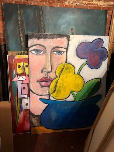 Anne Lane Washington DC Artist Flower Child Oil 60x48”