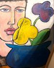 Anne Lane Washington DC Artist Flower Child Oil 60x48”