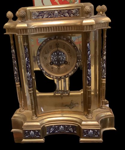 Parisian  Champleve Clock circa 1880