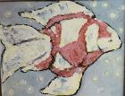 American Master Artist Anne Lane-Angel Fish ,Oil 21x25”