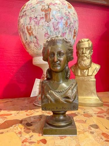 Marie Antoinette Table Bronze Bust, 1890