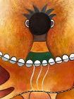 Ephrem Kouakou Ivory Coast Artist -Orange Demons 50x40"