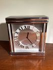 Tiffany & Co. Deco  Clock Beautiful Heavy Silver Plate  6x5 1/2 in.
