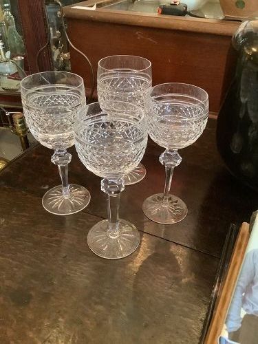 Irish Waterford Crystal CASTLETOWN  White Wine Glasses Set of 8