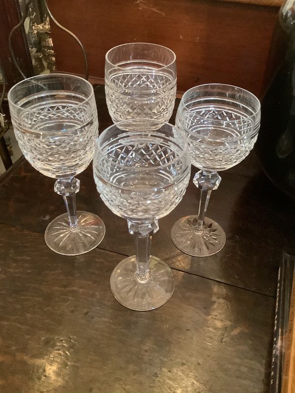 Irish Waterford Crystal CASTLETOWN White Wine Glasses Set of 8