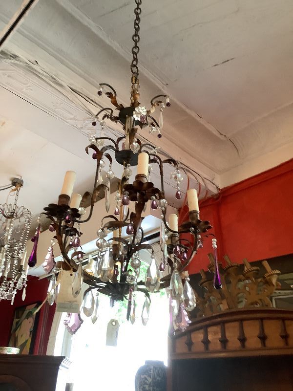 Electrified Italian Early 20th Century Crystal Chandelier