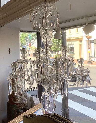 Web Crystal London Chandelier, Circa 1850,  36" in height x 30" wide