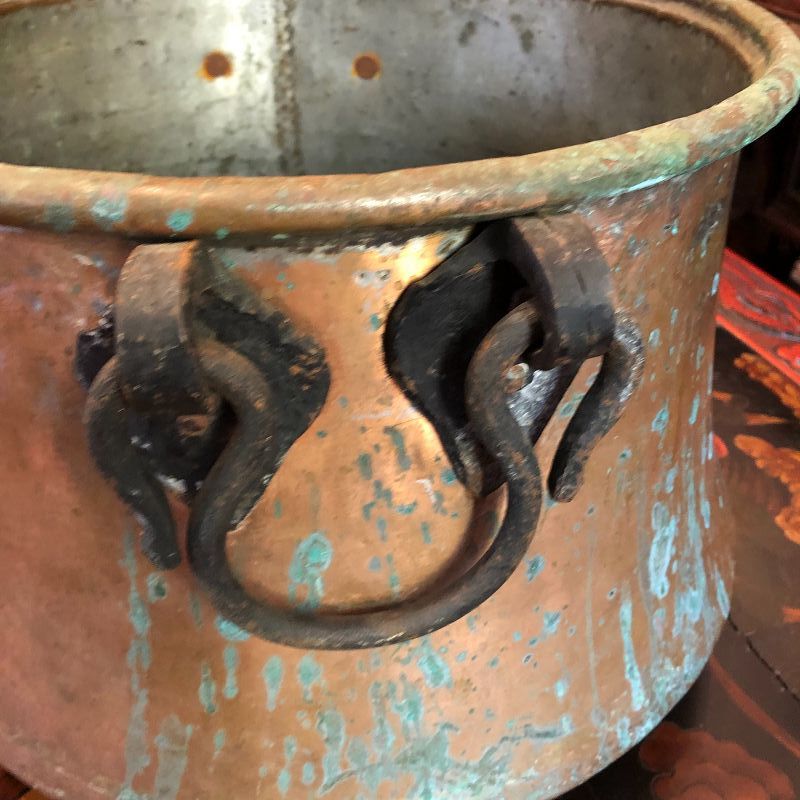 Antique Copper Kettle/Pot 15”x13”
