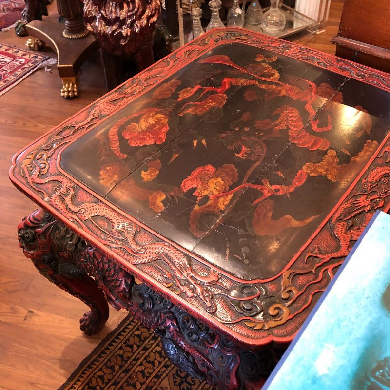 Imperial Display Table Dragons and Cloud Design circa 1900