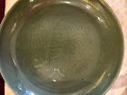 Chinese Celadon Pottery Charger Late Qing Dynasty 15 1/2 inch