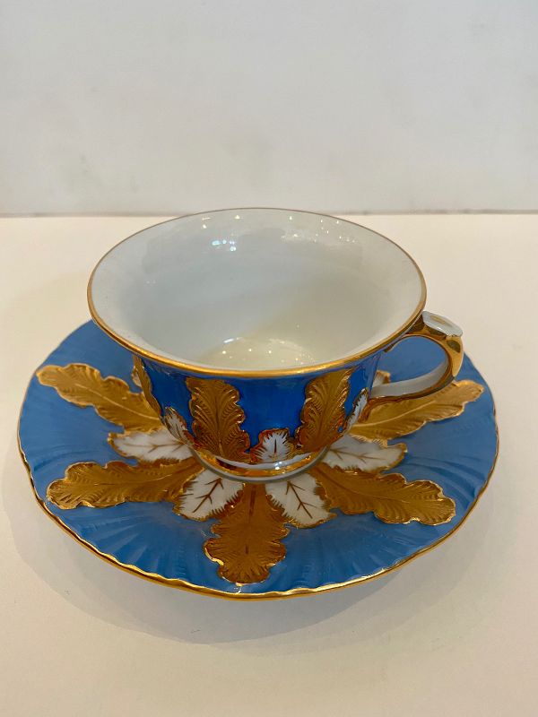 German Meissen Porcelain Cup and Saucer