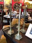 Set of 4 Bronze Candlesticks Early 19th Century 20”
