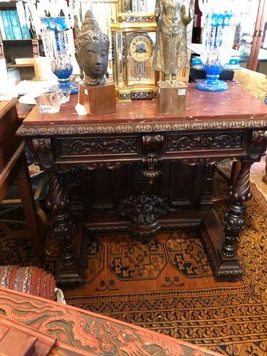 Ornate Carved French Renaissance Style Console Table 19th Century