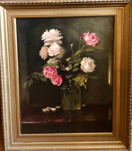 South Carolina Artist Kay Robertson “Floral Study”,Oil 25x20” c1925