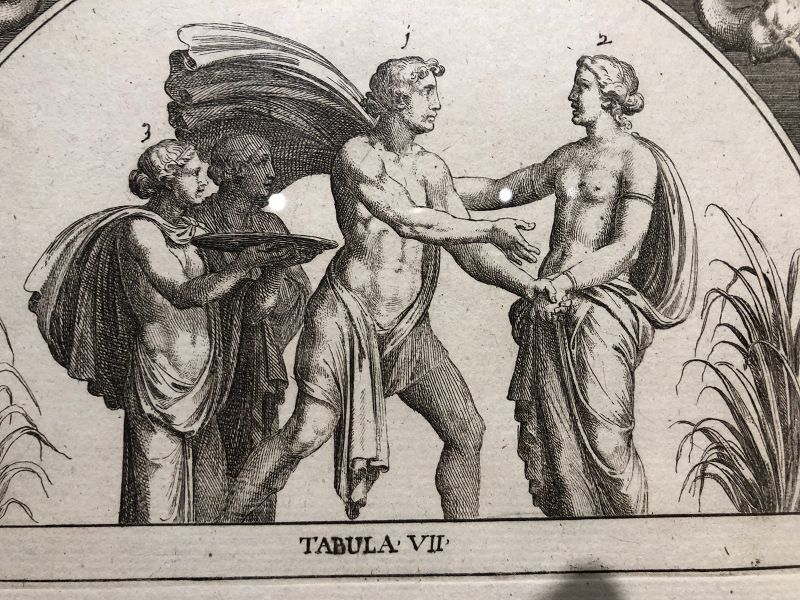 Italian Lithograph TABULA VII 17th Century 14x18”