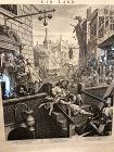 Hogarth Engraving titled “Gin Lane” 16x13”