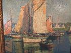 Edgar A.Payne American 1883-1947 “Sailing Harbor” Oil 25x29”