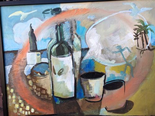 Paco Lane American Abstract Artist “Still Life With Liberty Oil 24x30”