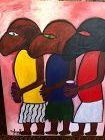 Ephrem Kouakou Ivory Coast Master Painter,Triple Figures Oil 48x38”