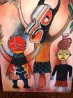 Ephrem Kouakou Ivory Coast Artist “Animal Figures” Oil 48x32”