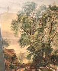 Nineteenth Century Watercolor Landscape Signed J.H. 1879 24x19” Amer.