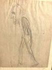 Robert Henri Graphite Drawing circa 1900 12x9”