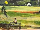 Boscoe Holder 1921-2007 “Boy In The Park” Oil 24x30”