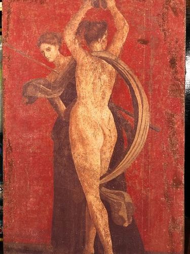 “Rose Nude”Pompeian Fresco Tribute Oil 32x20”
