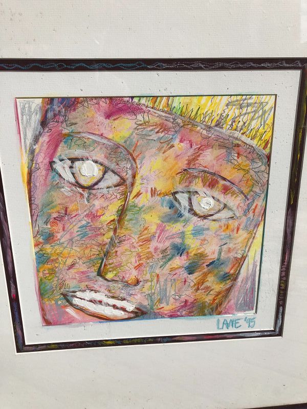 Abstract Self Portrait By Artist Anne Lane Master Painter 11”x11”