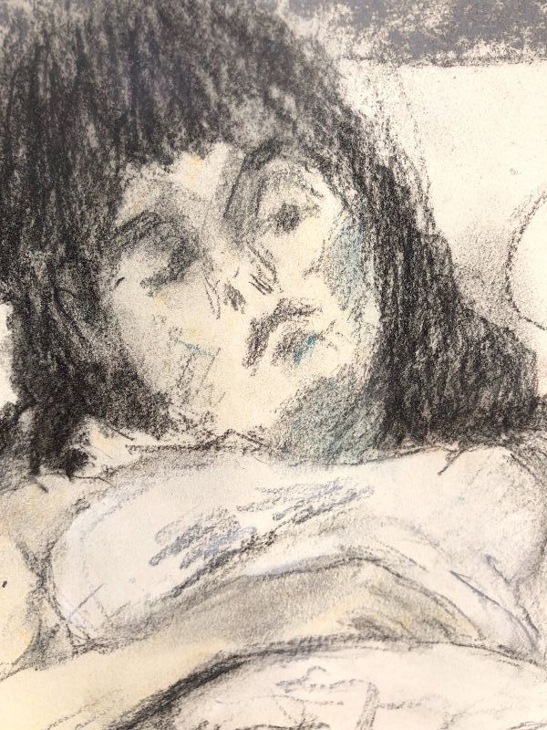 WPA ARTIST Rafael Soyer 1899-1997”Reclining Figure” Pastel 20x18”