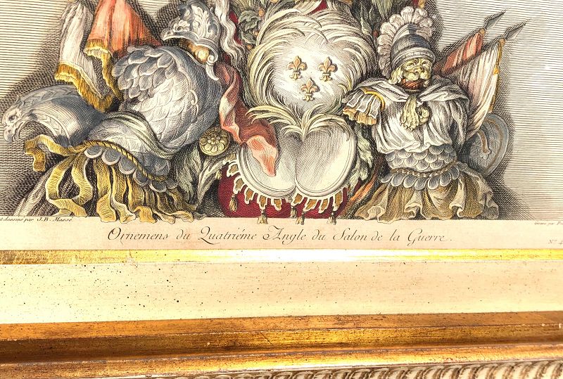 French Ornamental Design Engraving Of The18th Century 16x14” (item