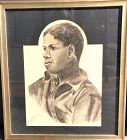 Portrait Of A Young Boy Signed Gottlieb 1940 in graphite 20x14”