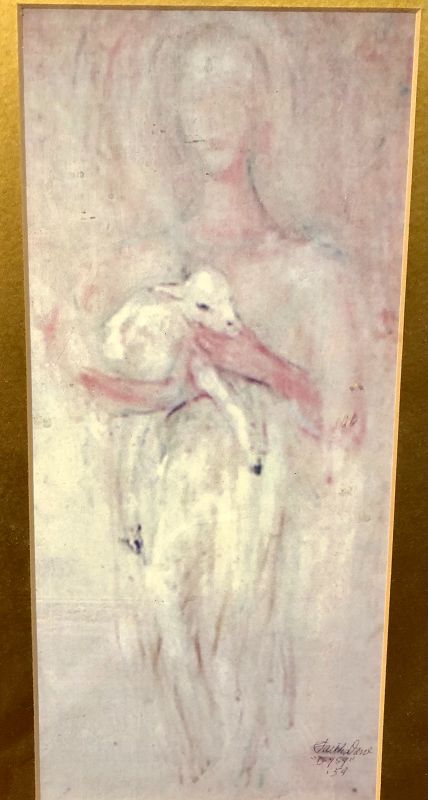 American Artist Faith Dane 1930-“Gypsy 1959” Watercolor 12x5”