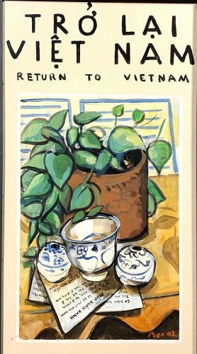 Vietnam Paintings Exhibition Sign” By Paco Lane American Arist 52x27”