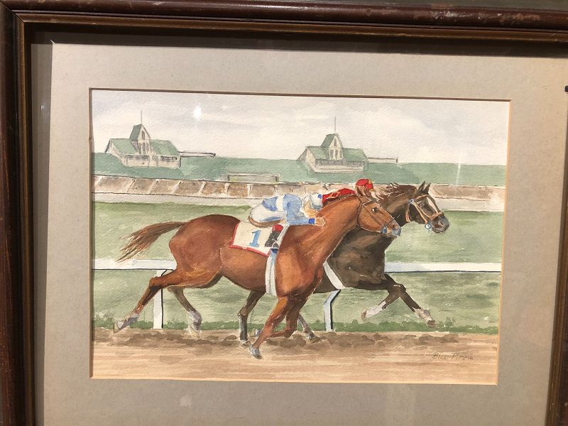 American Artist Bull Piper “Racing Study” Watercolor