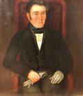 Early American  Nineteenth Century Portrait Of A Gentleman Oil 34x30”