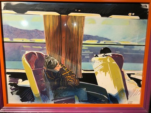 Françoise Sylvand  French Master Artist “The Train Home’87” acrylic