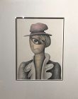 American Artist Chris Liberti “Woman With A Chapeau” 13x9”