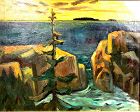 American Painter CLYFFORD STROHL 1893-1964,  Maine Landscape 24x30”