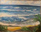 Anne Lane American Master “Beach Scene” Oil 40 x 50”
