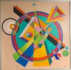 Max Kassler American Master  “Geometric Circle” Oil 40x40