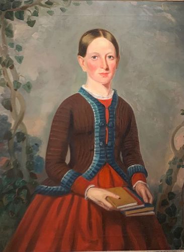 Unsigned Portrait of a Young Woman, 19th century Style