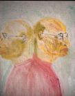 Paul Weiss American Artist & Philosopher 1901-2002 Double Portrait Oil