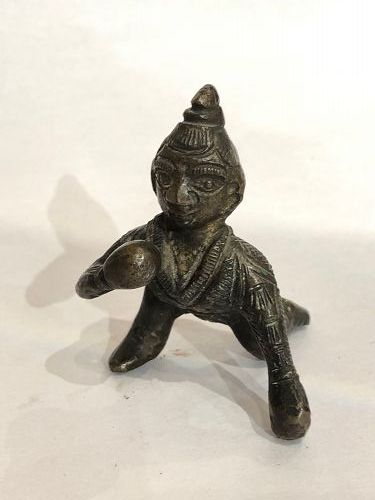 Indian Goddess Indra Late Nineteenth Century 2” Bronze